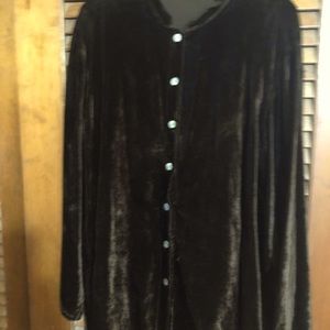 J Jill extra large brown velvet tunic